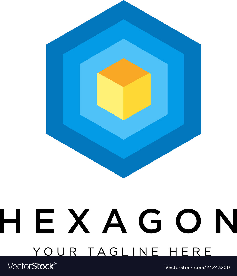 Hexagon logo concept creative minimal design