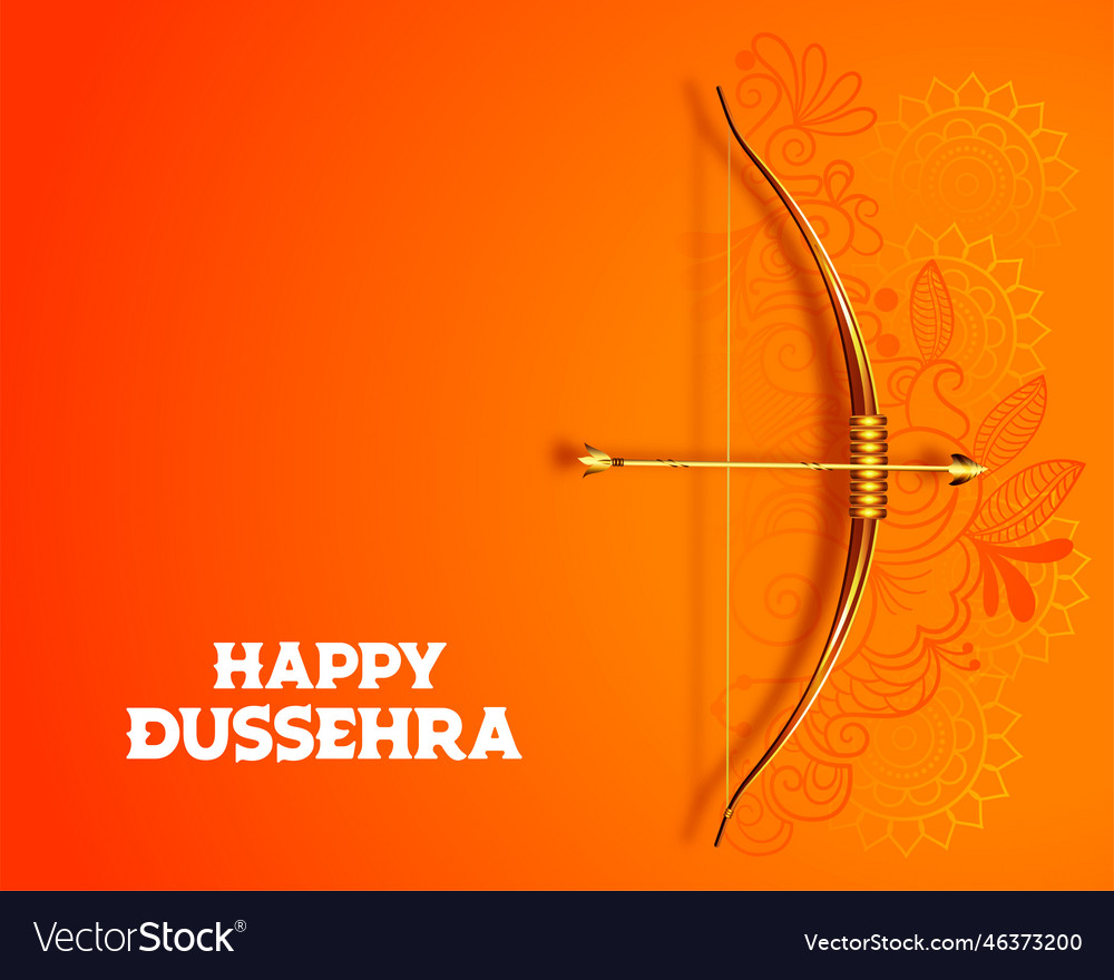 Hindu happy dussehra festival card design