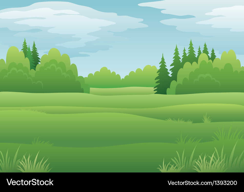 Landscape summer forest Royalty Free Vector Image
