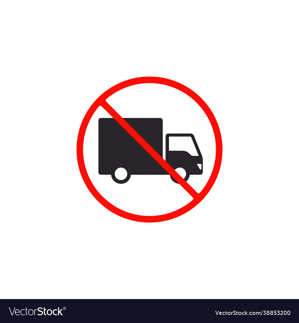 No truck icon or parking sign isolated