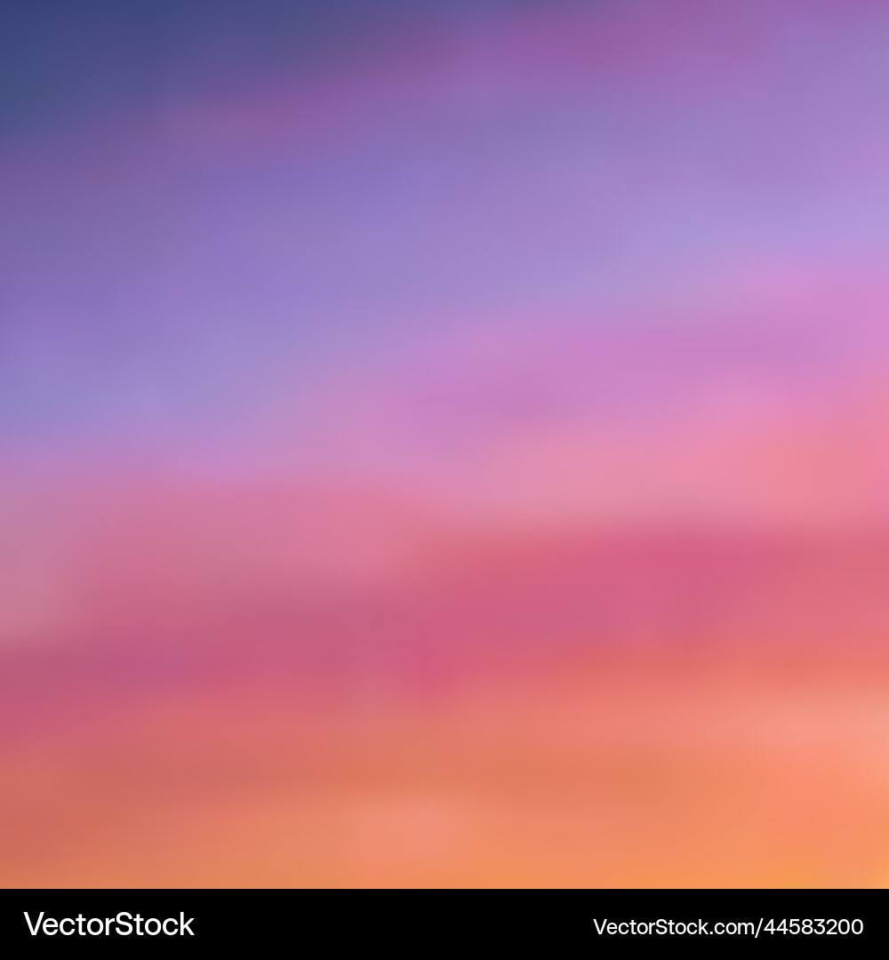 Sunset sky with light dusting of the clouds Vector Image