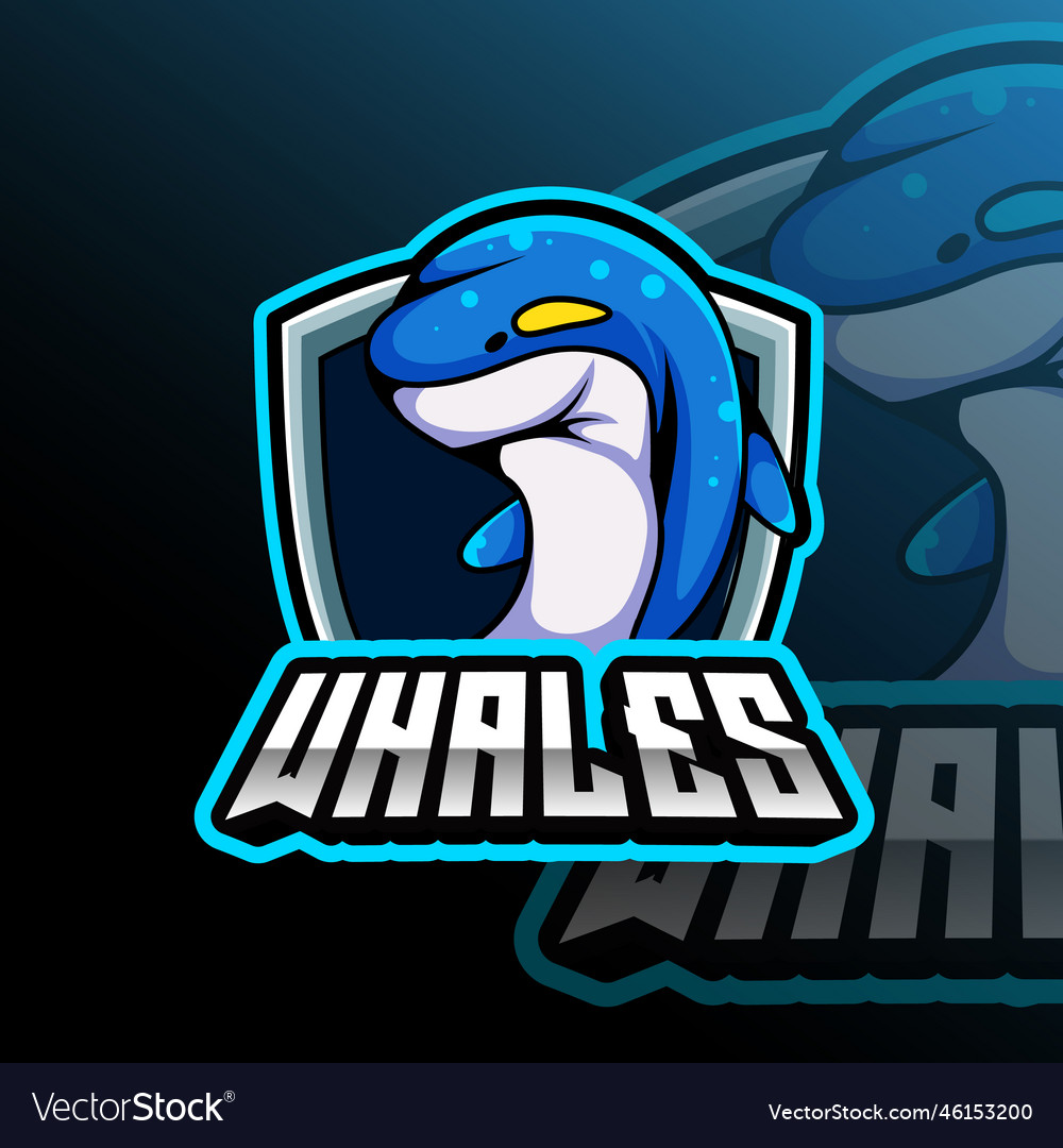 Whales Animal Team Badge Royalty Free Vector Image