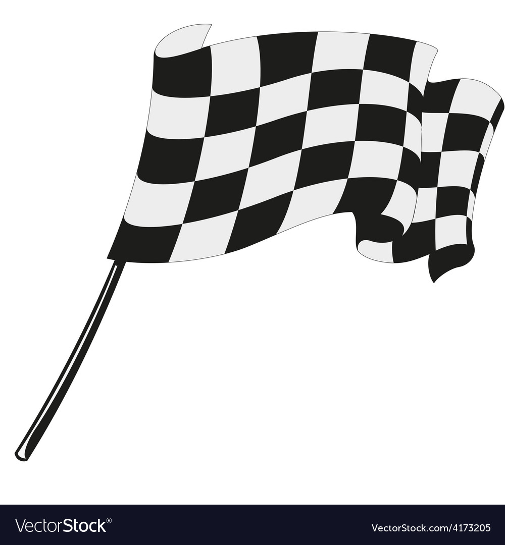 Checkered flag racing Royalty Free Vector Image