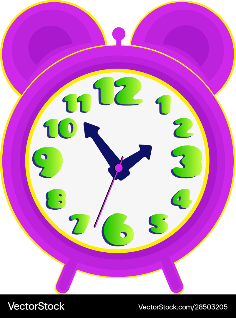 Cute clock Royalty Free Vector Image - VectorStock