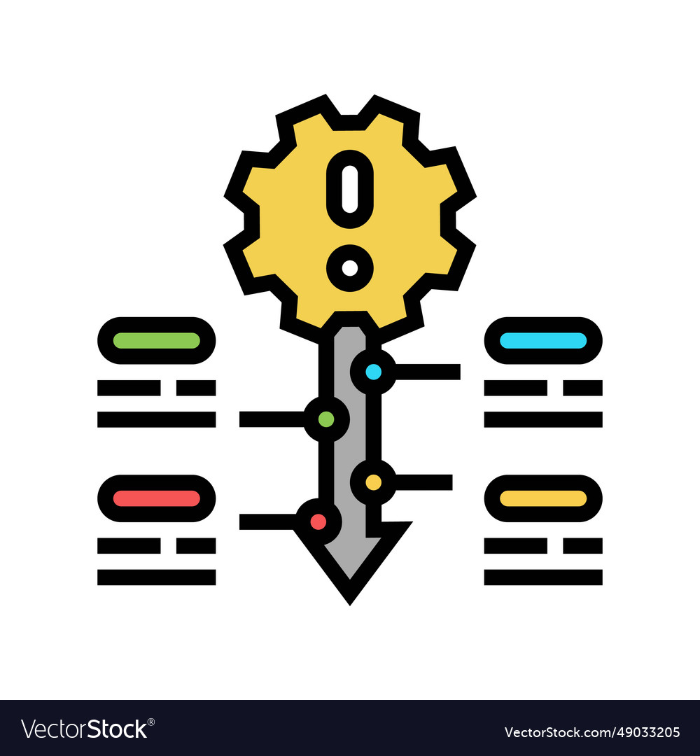 Mitigation plan risk color icon Royalty Free Vector Image
