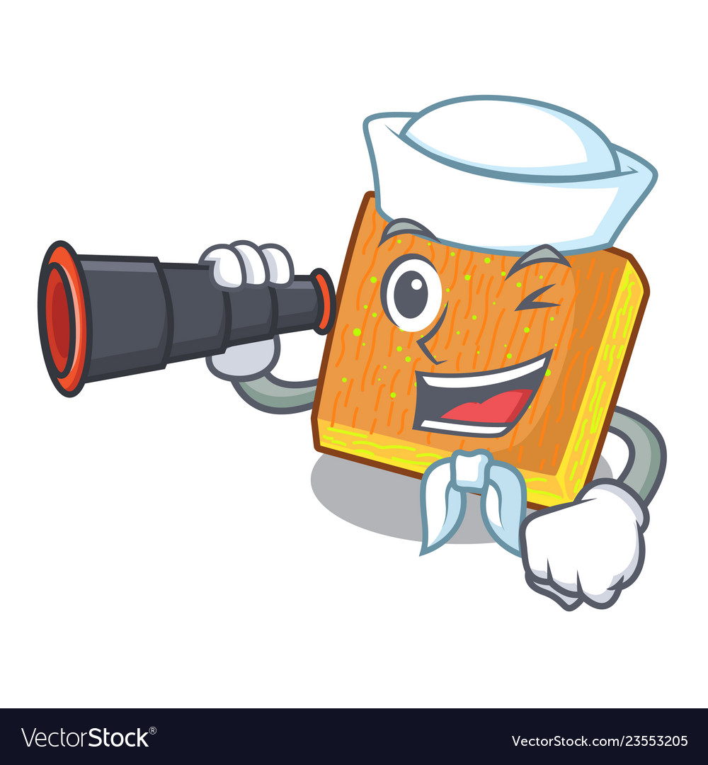 Sailor with binocular kunafa bake on the character