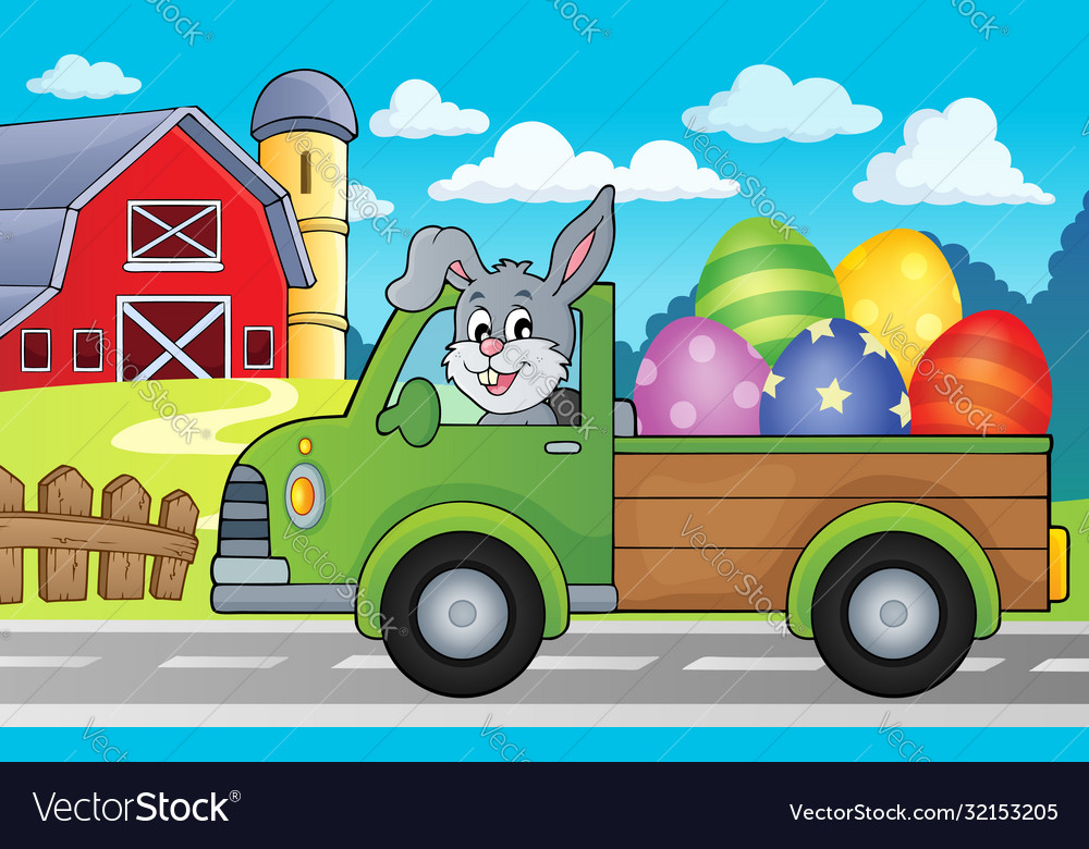 Truck with easter eggs theme image 2