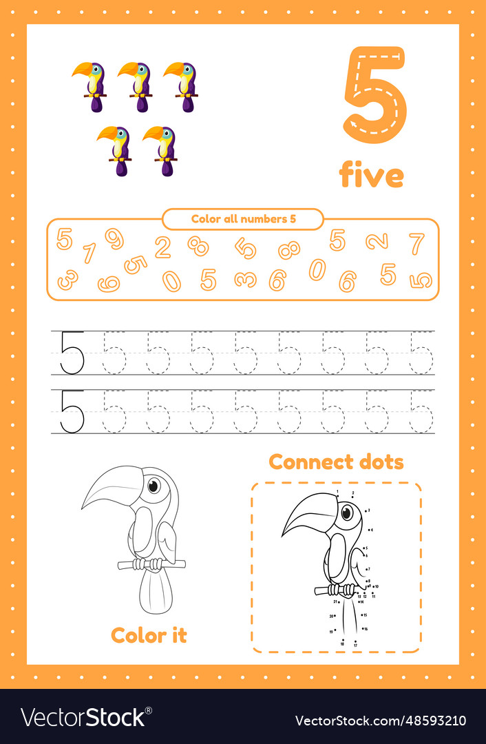 Activity page for preschool kids educational