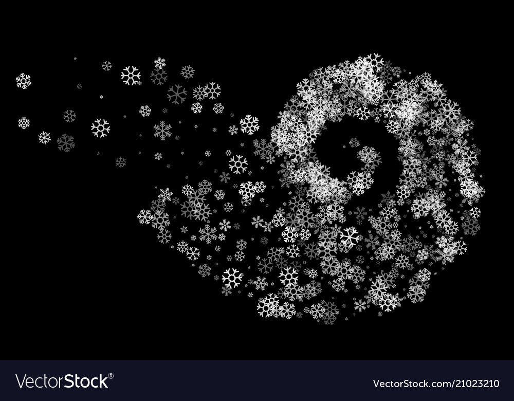 Snowflakes Twisted In Vortex Royalty Free Vector Image