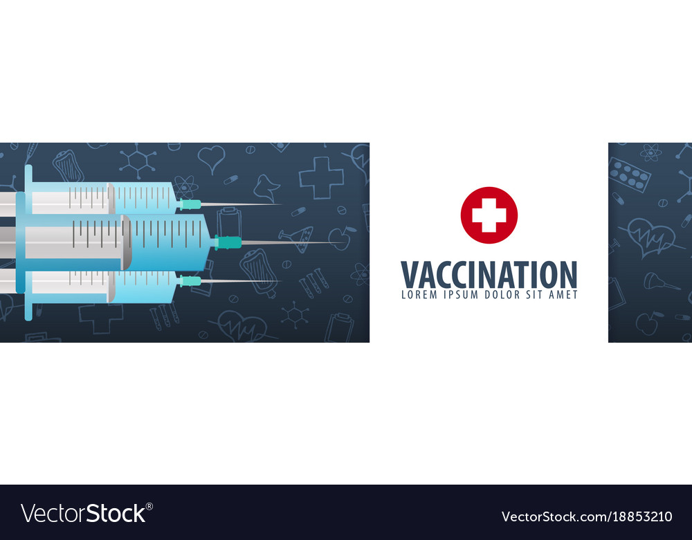 Vaccination Medical Banner Health Care Royalty Free Vector