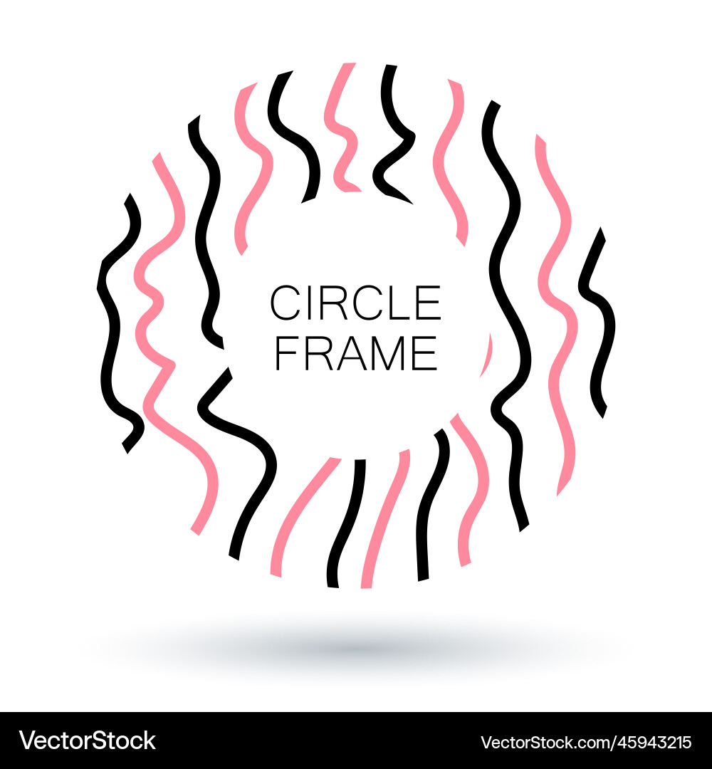 Abstract frame hand drawn doodle circle patterns Vector Image