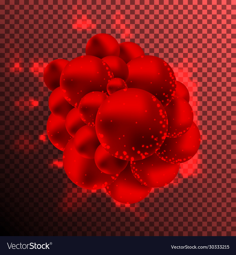 Bacteria cell virus isolated on transparent