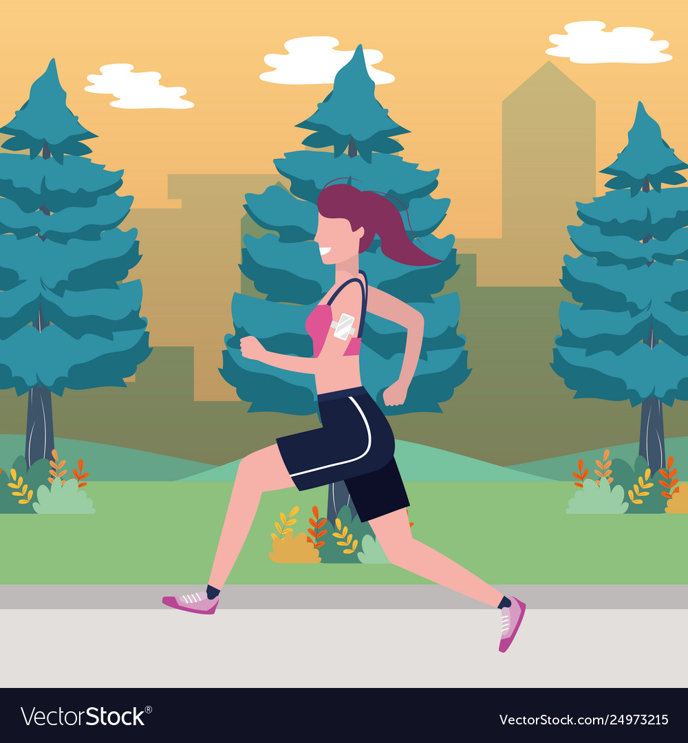 Fitness sport train cartoon Royalty Free Vector Image