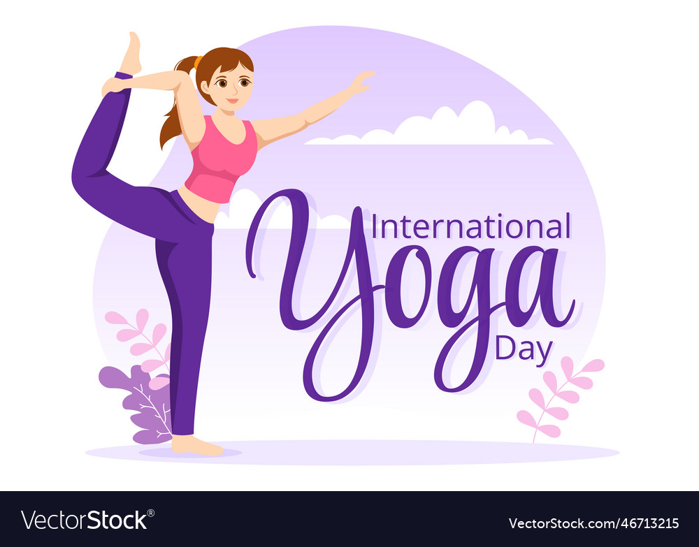 International yoga day on june 21 with woman