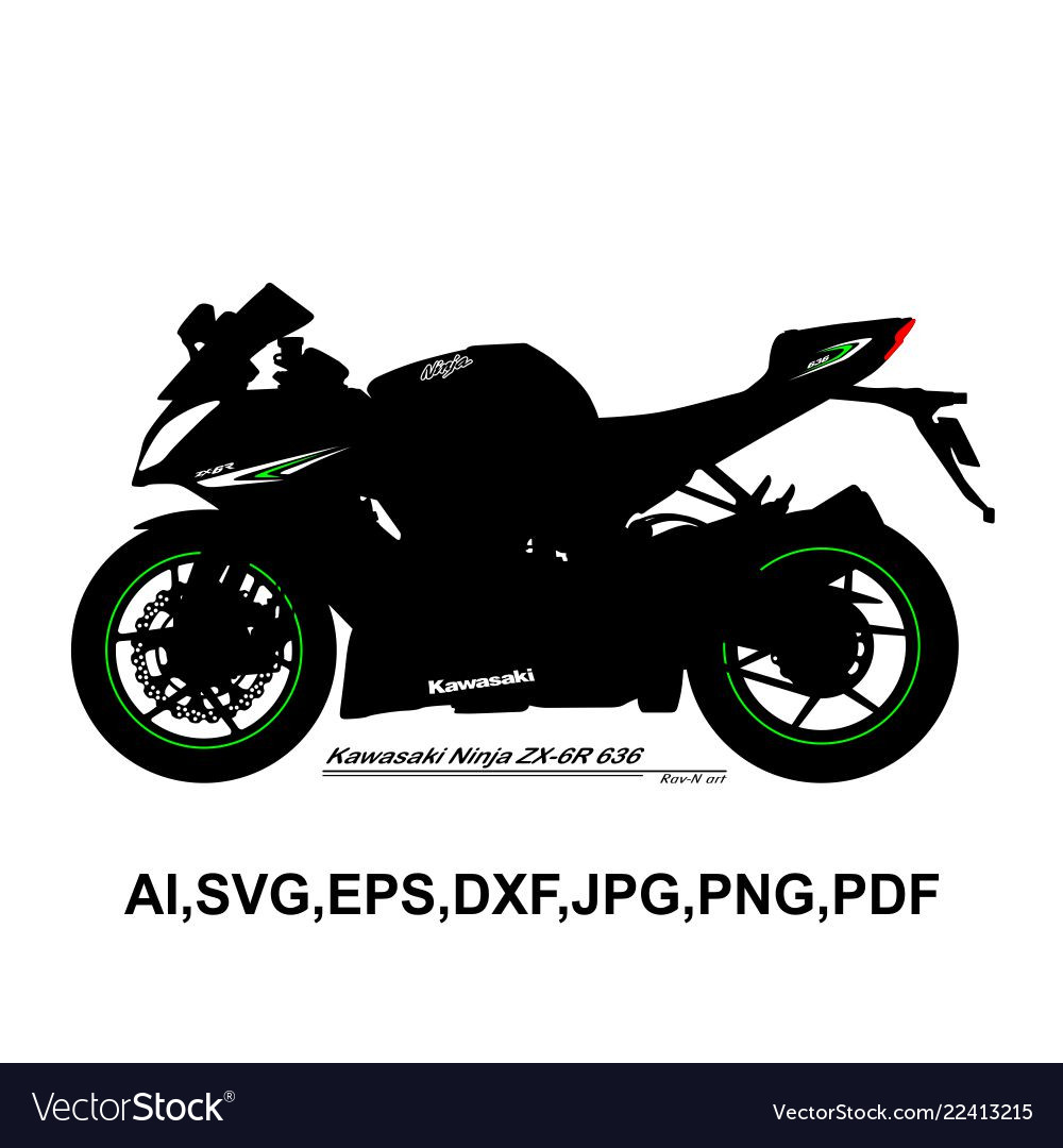 Kawasaki ninja zx 6r 636 vector image