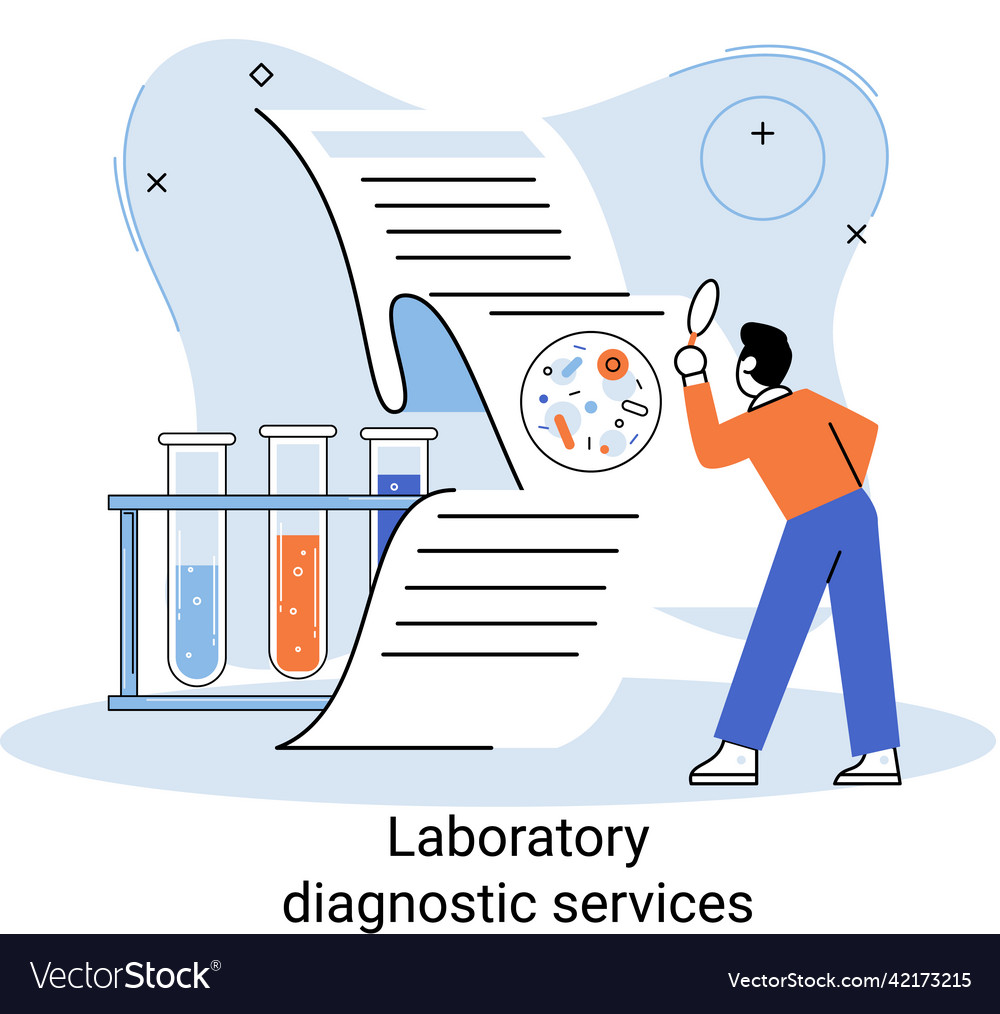 Laboratory diagnostic services health indicators Vector Image