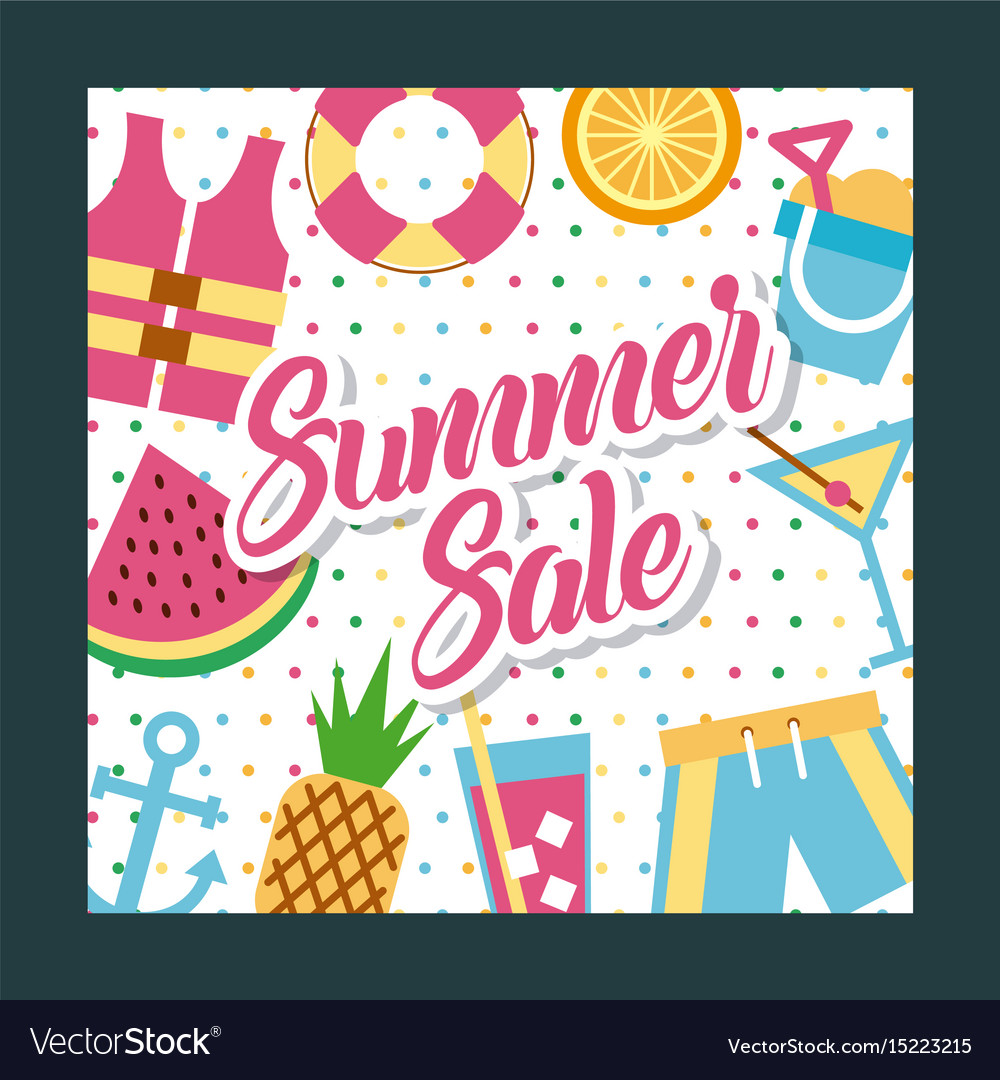 Summer sale background Royalty Free Vector Image