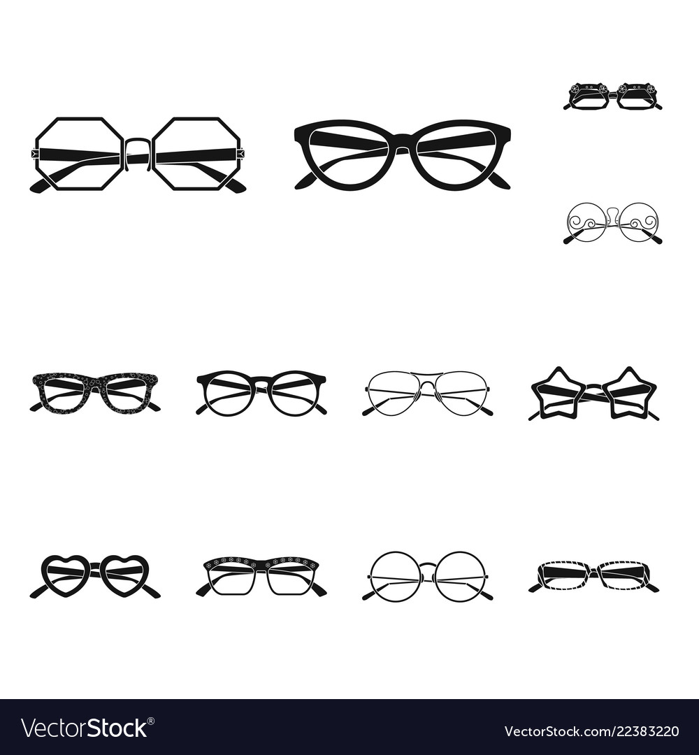 Design of glasses and sunglasses sign Royalty Free Vector