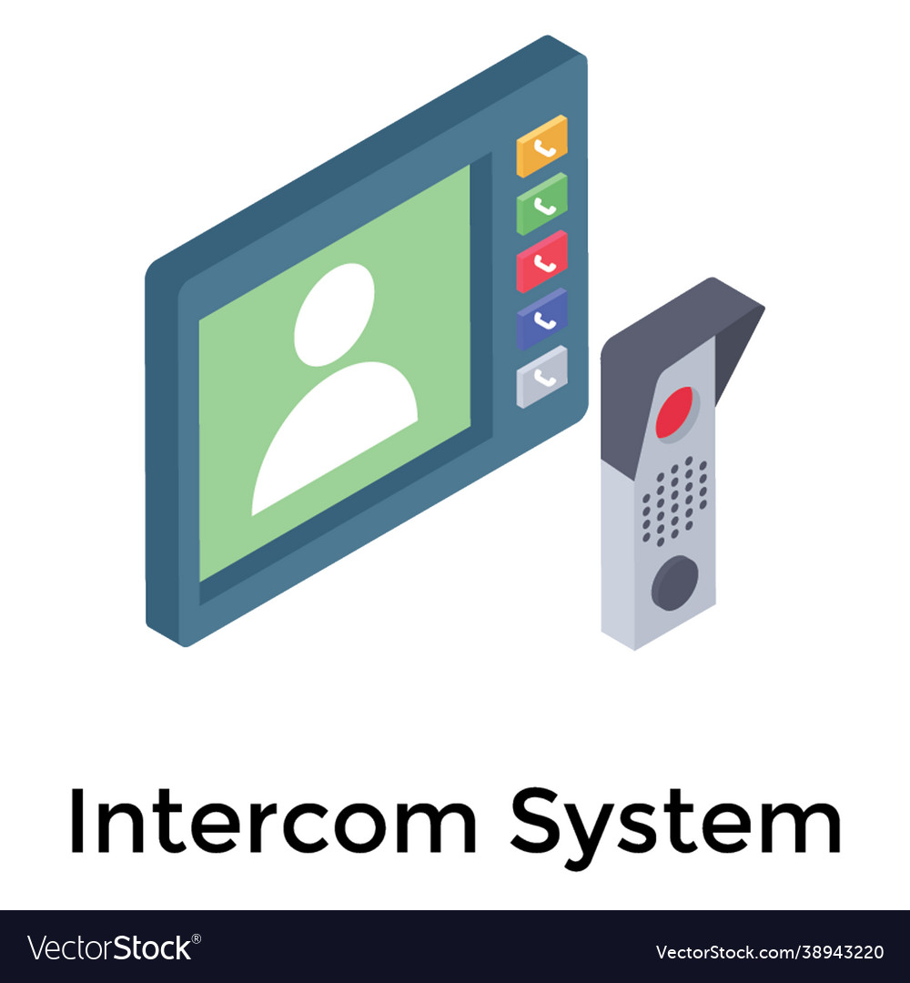 Intercom system Royalty Free Vector Image - VectorStock
