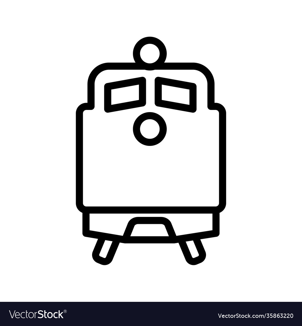 Train transport vehicle line style icon