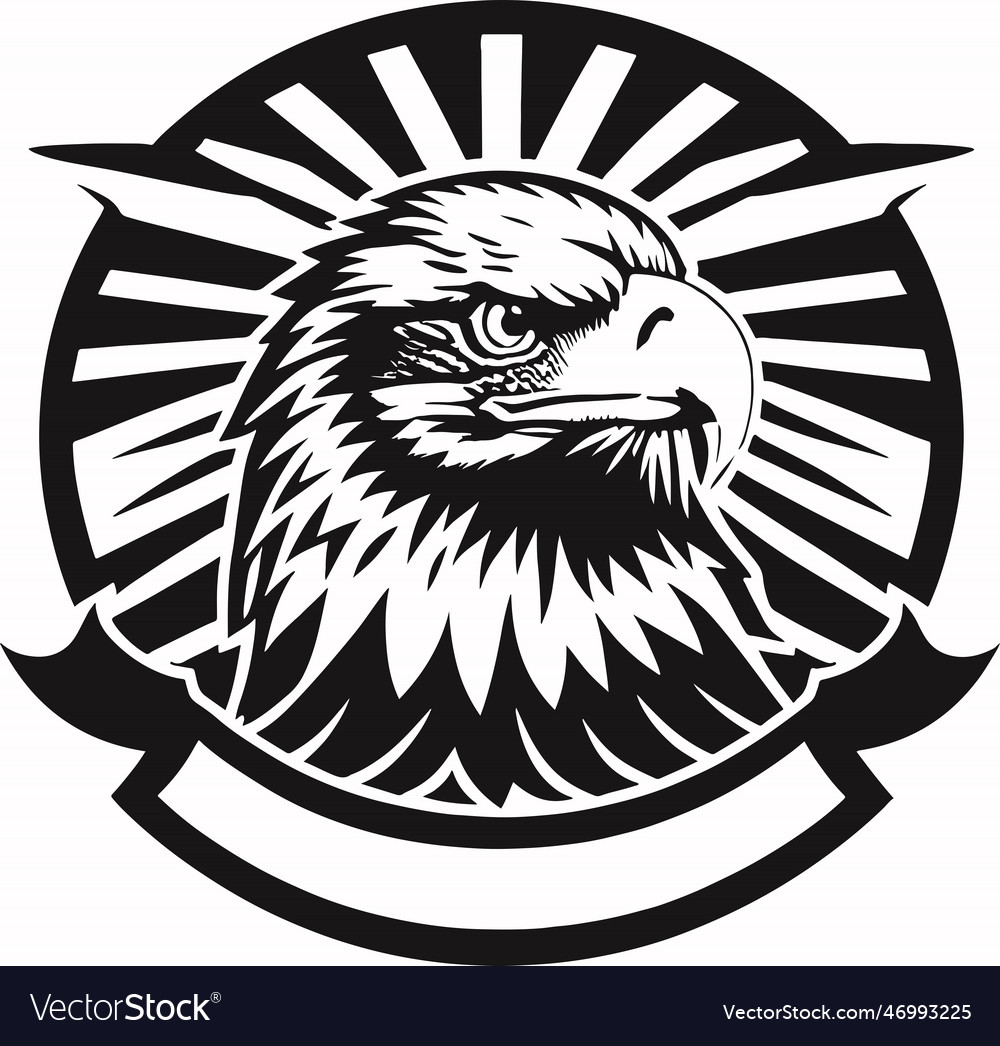 Awesome and powerful eagle emblem art