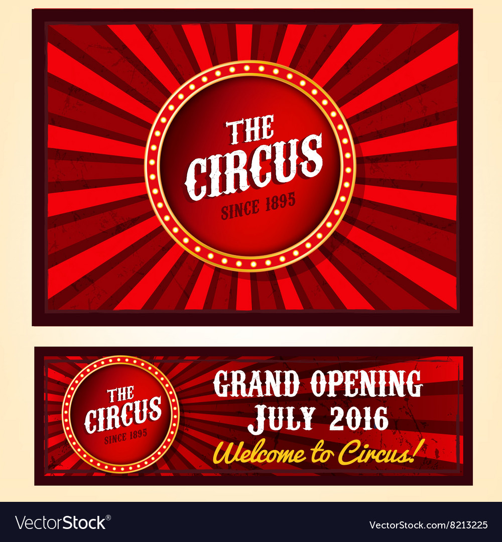 Circus banner Royalty Free Vector Image - VectorStock