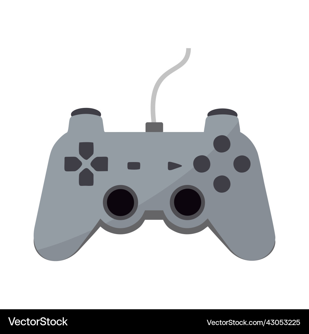Flat gaming controller icon Royalty Free Vector Image