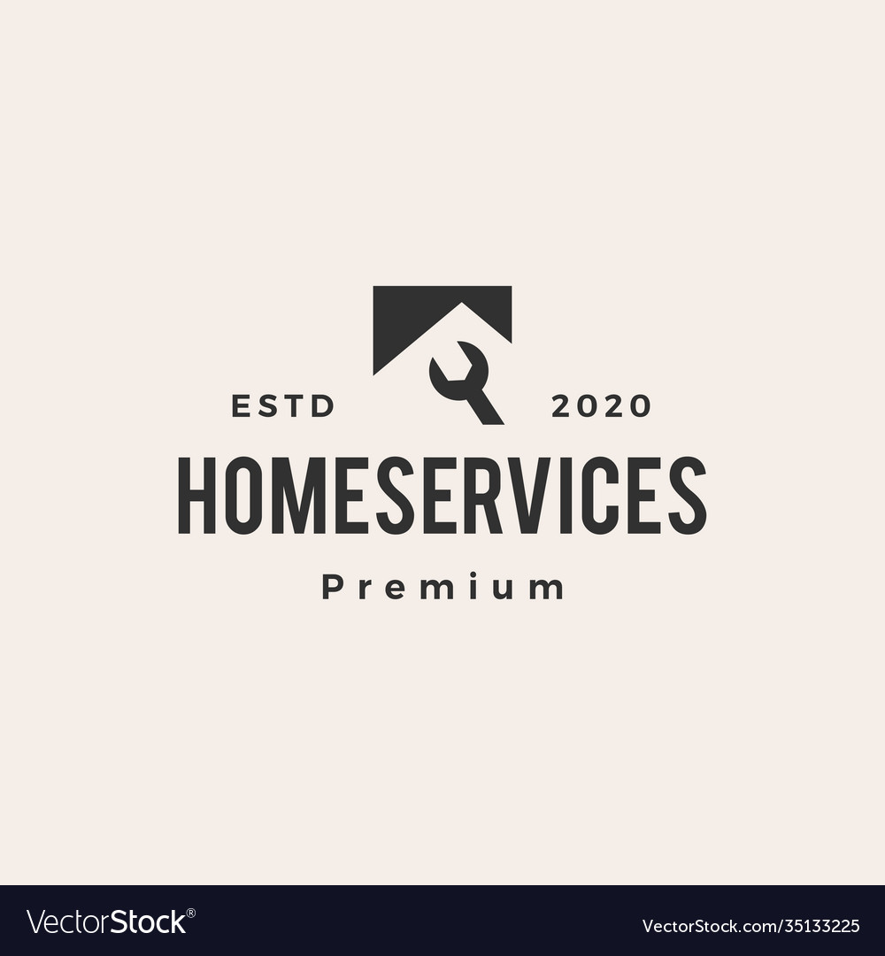 House home service hipster vintage logo icon