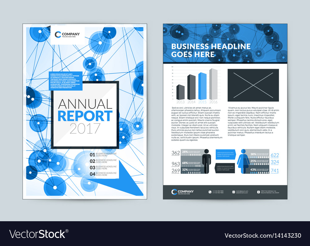 Annual report cover design template flyer