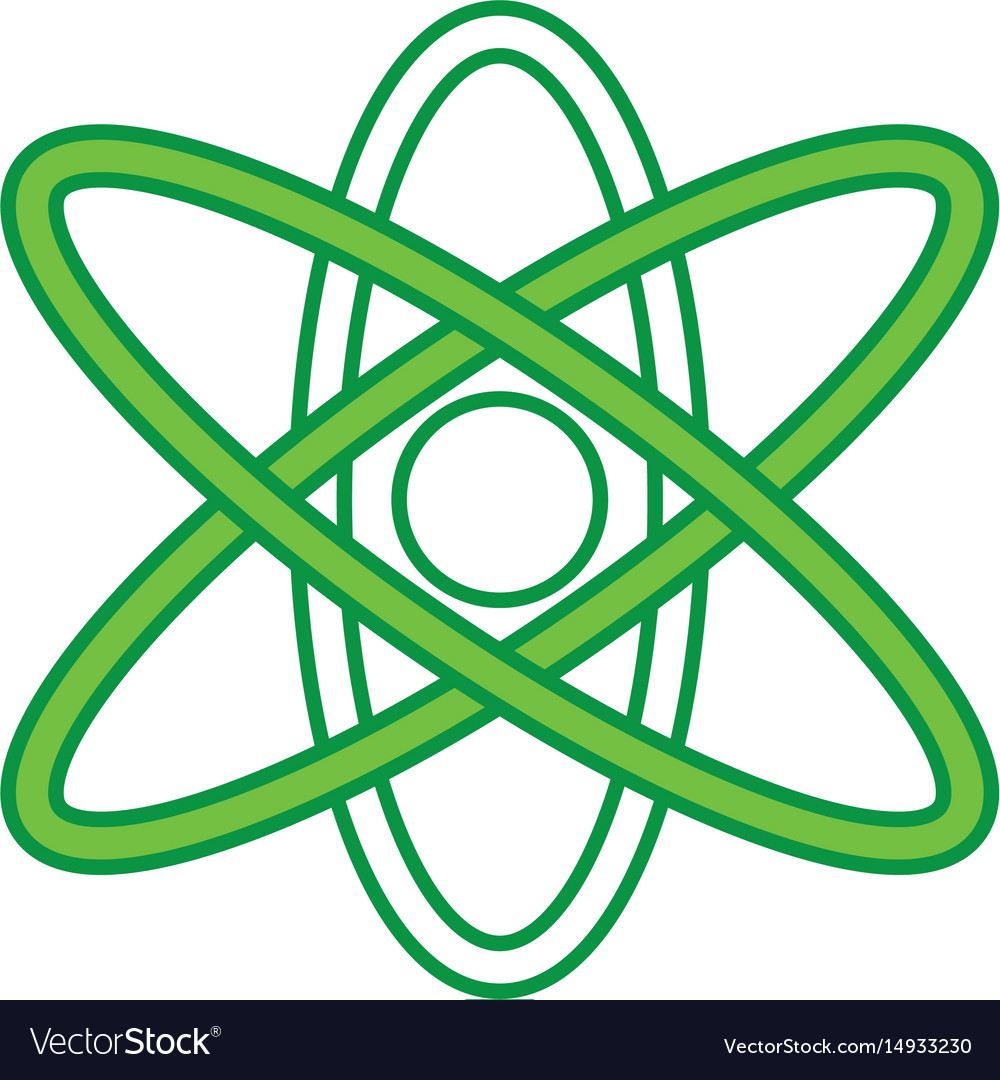 Atom molecule isolated icon