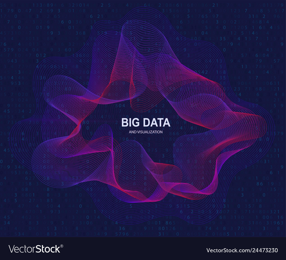 Circular visualization of big data artificial Vector Image