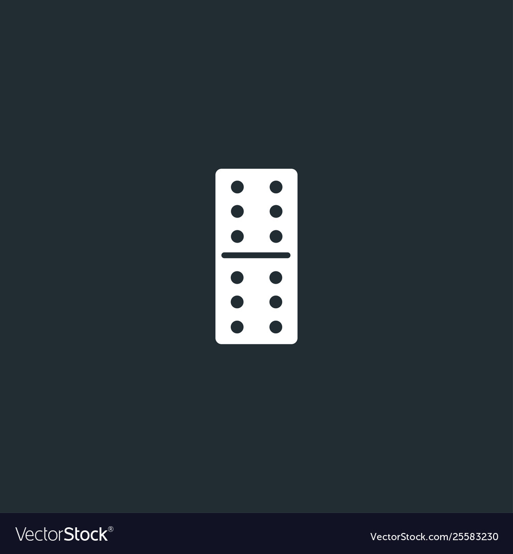 Dominoes dice line icon auf schwarz schriftart