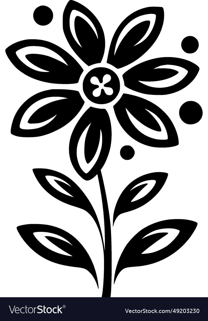 Flower - minimalist and simple silhouette