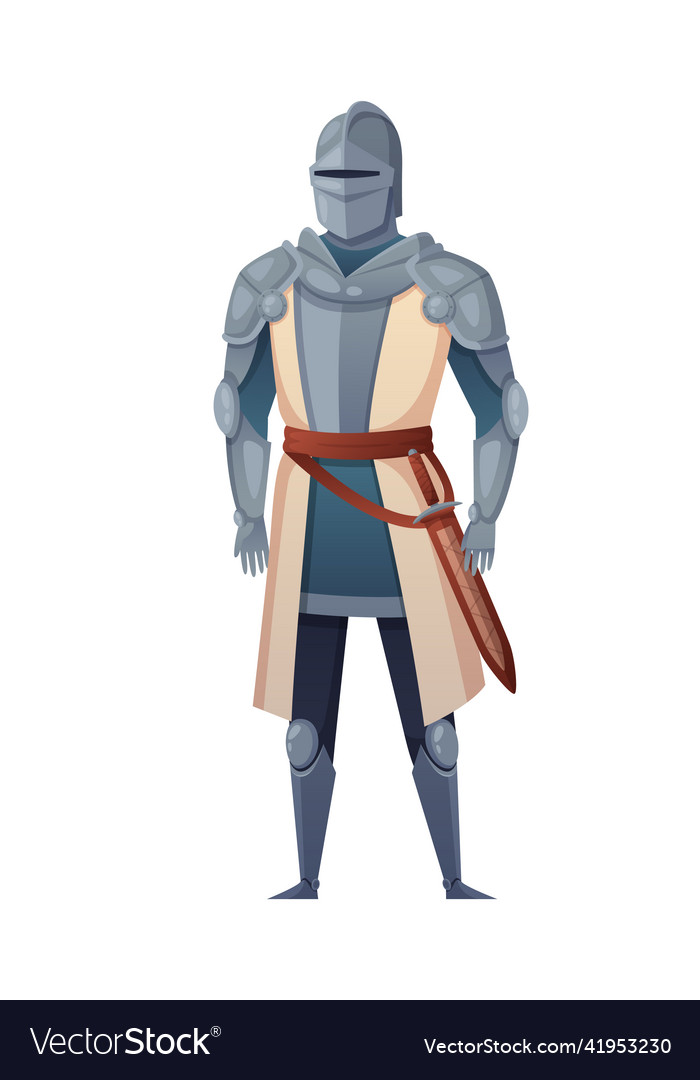 Medieval Paladin Isometric Composition Royalty Free Vector