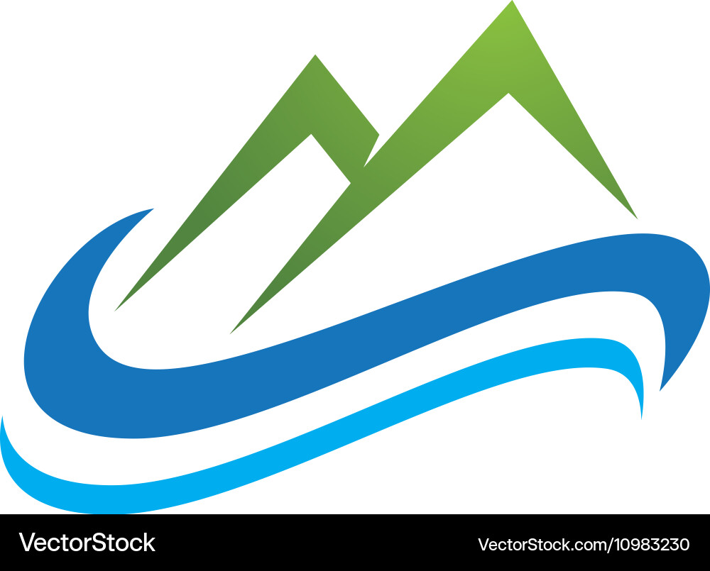 Mountains logo Royalty Free Vector Image - VectorStock