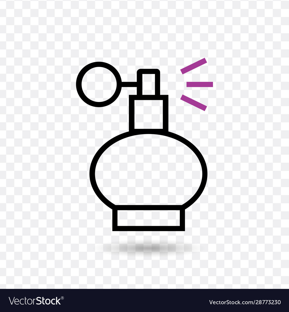 Perfume bottle sign icon glamour fragrance symbol Vector Image