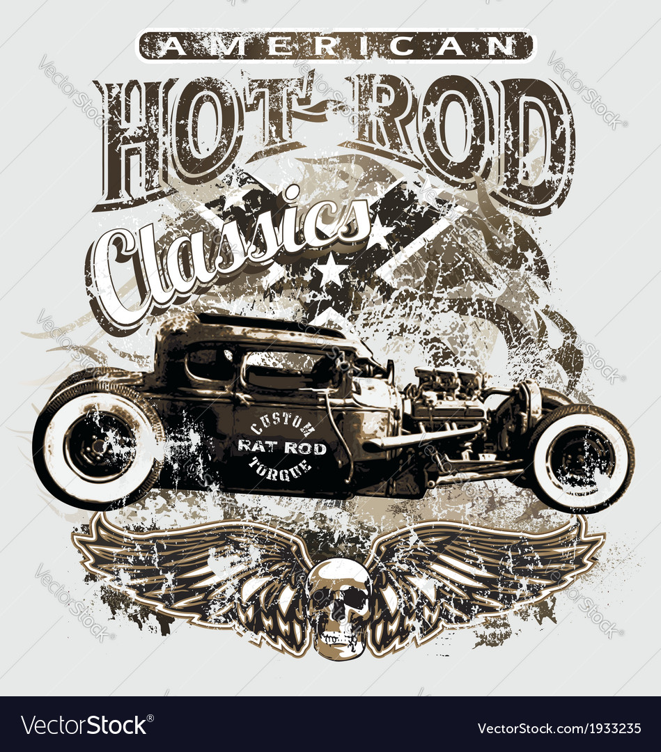 hot rod vector for T-shirt printed and poster.