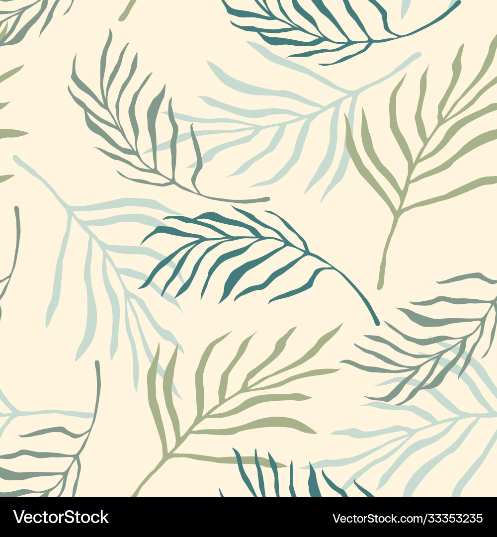 Artistic seamless pattern with abstract leaves Vector Image