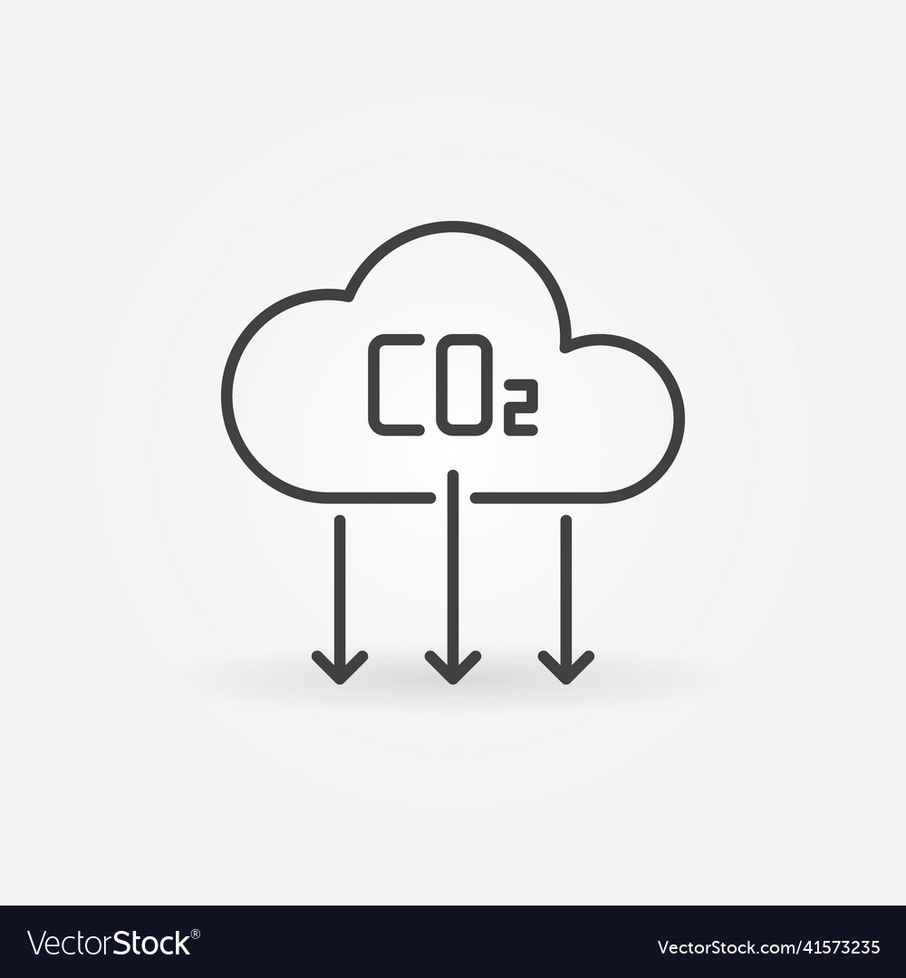 Carbon dioxide cloud co2 concept outline