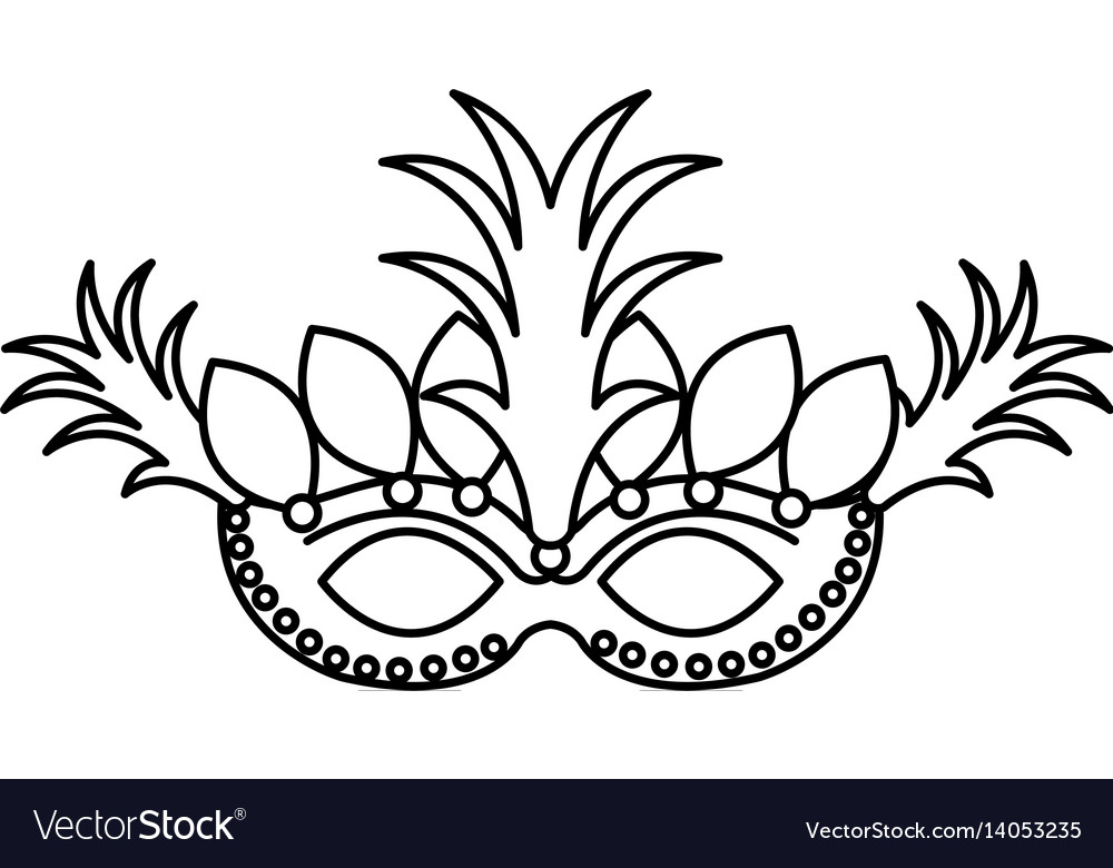 Carnival mask isolated icon