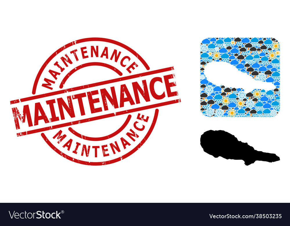 Distress maintenance stamp seal and stencil Vector Image