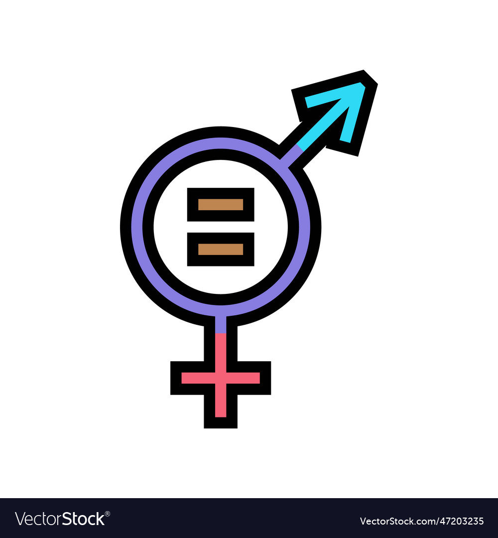 Gender Equality Feminism Woman Color Icon Vector Image 8932