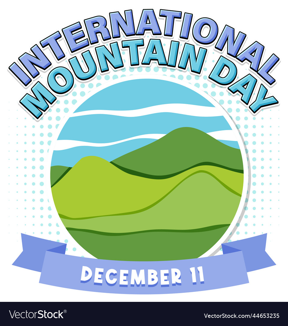 International mountain day banner design Vector Image