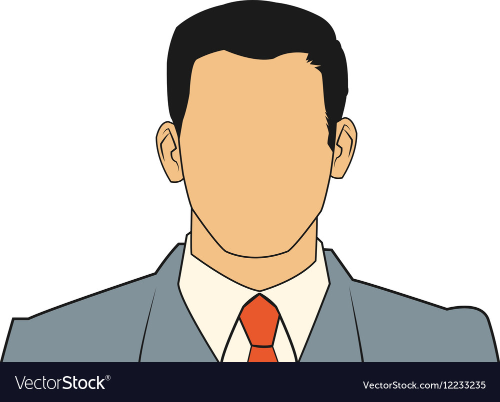 Isolated man with suit design Royalty Free Vector Image