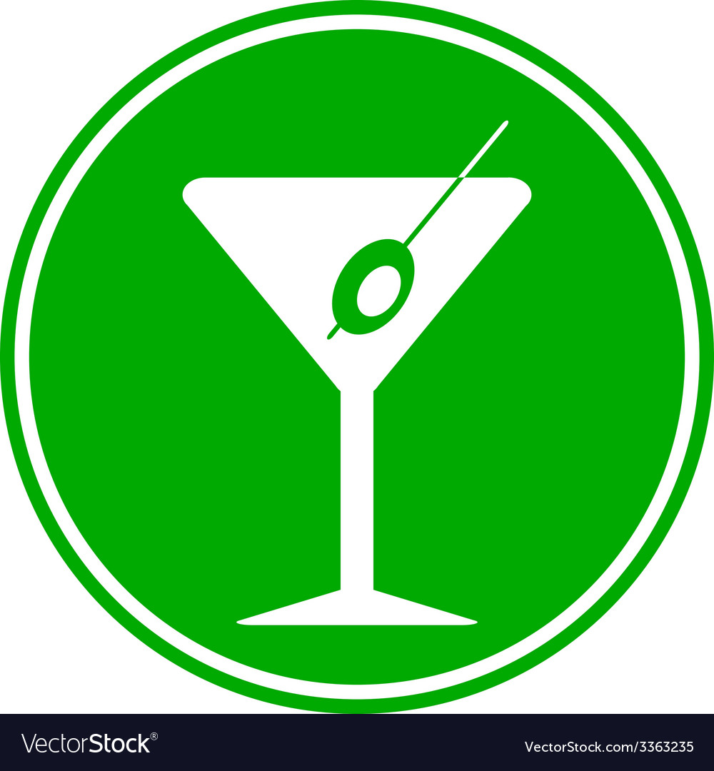 Martini glass button