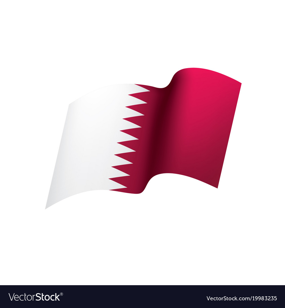 Qatar flag Royalty Free Vector Image - VectorStock