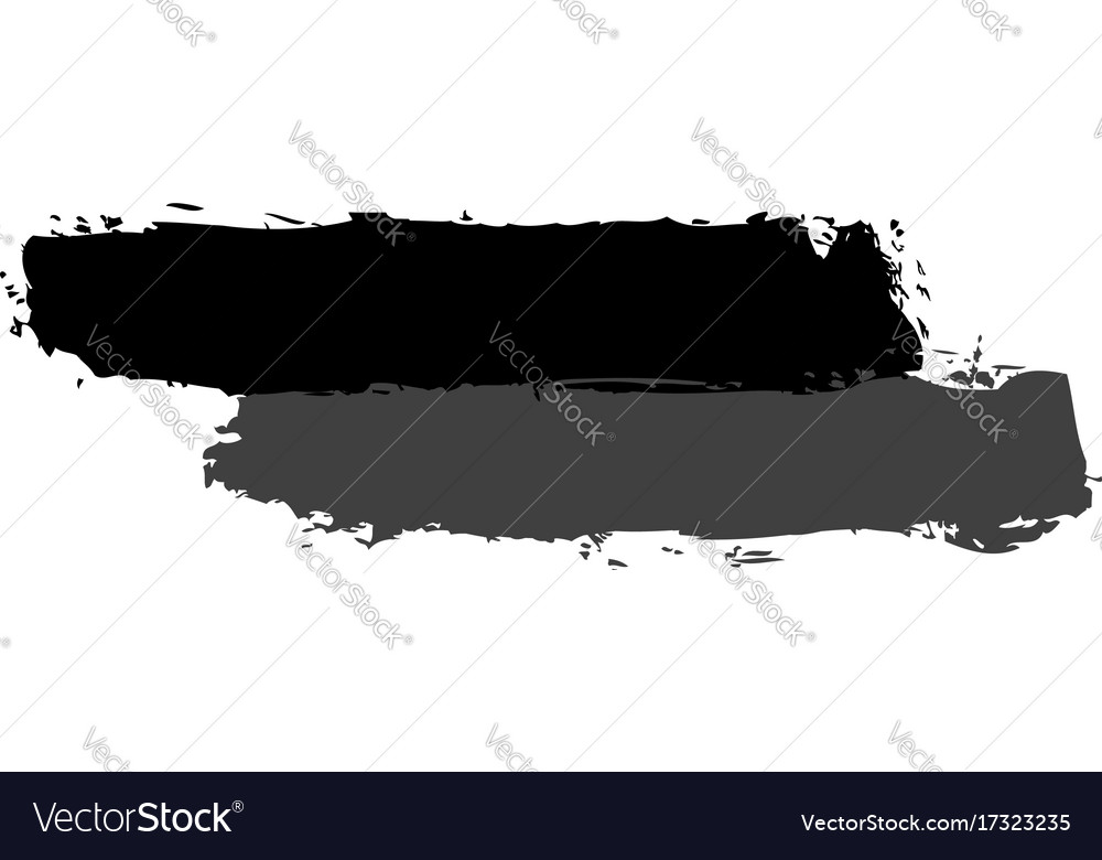 Two gray brushstroke paint Royalty Free Vector Image