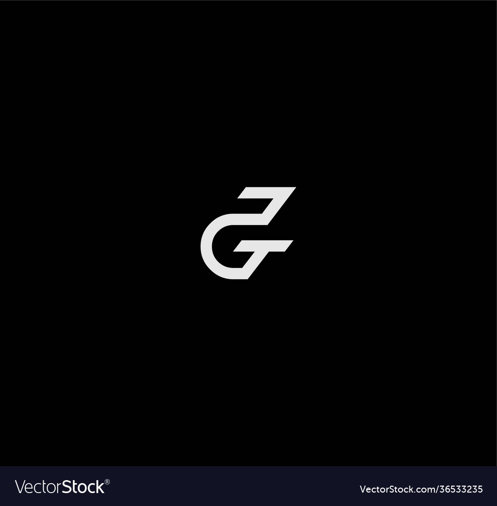 Zg or gz abstract outstanding professional Vector Image