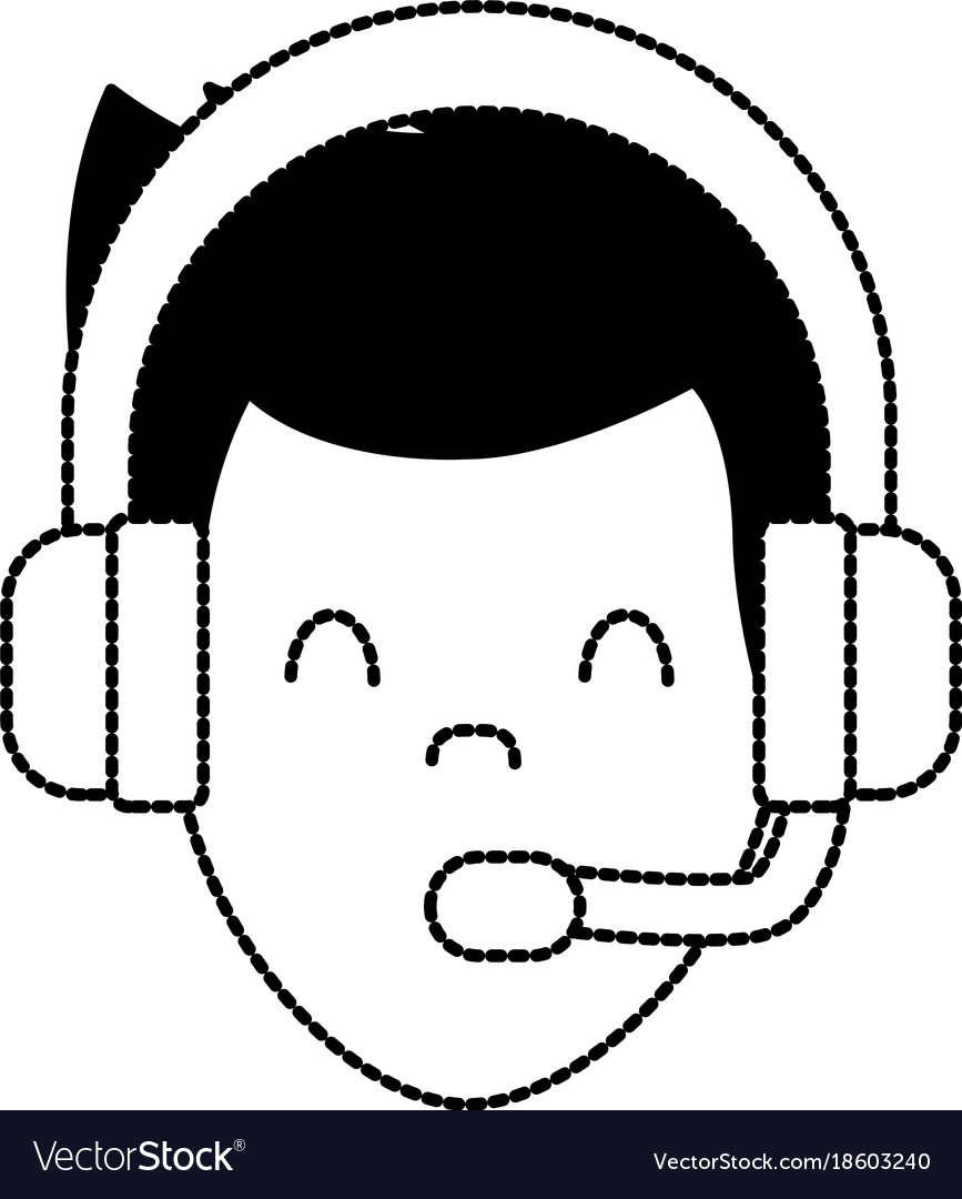 Call center man avatar