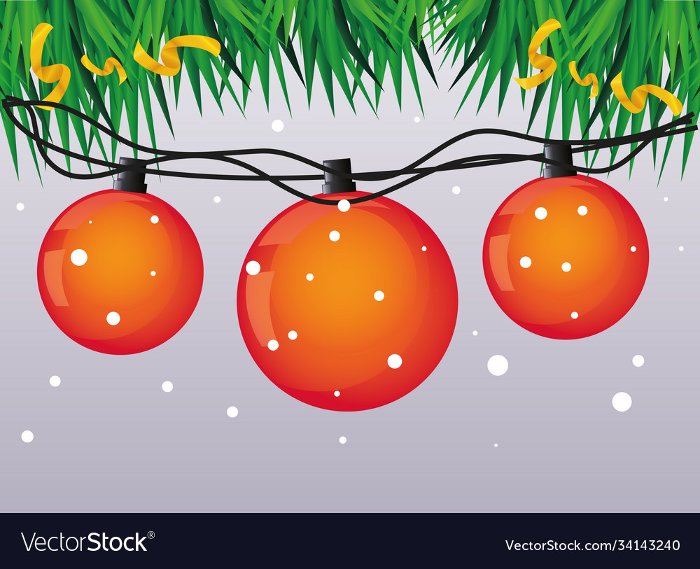 Christmas banner with shining lights Royalty Free Vector